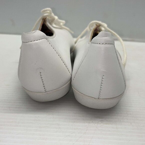Women's Easy Times White Leather Lace Up Shoes Flats Size 7.5 - Picture 4 of 8